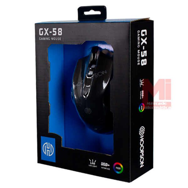 MOUSE GAMER 2400DPI GX-58 HOOPSON