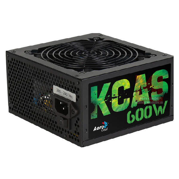 FONTE ATX 600W REAL AEROCOOL KCAS 80 PLUS