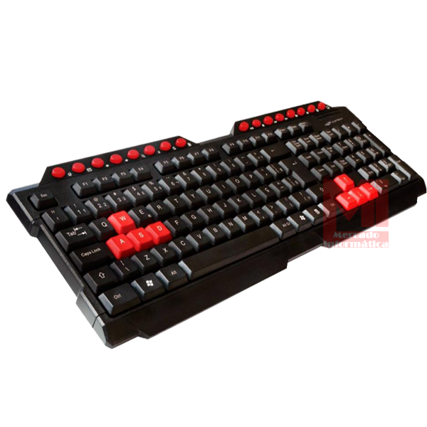 TECLADO GAMER ABNT2 KG-10BK C3TECH