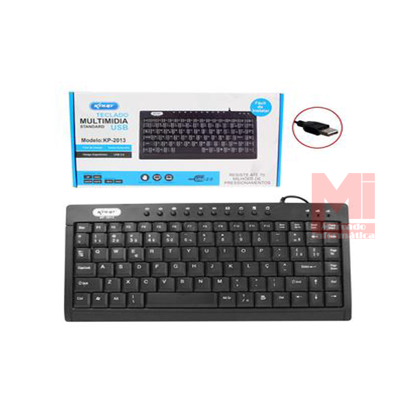 Mini-Teclado Muiltimidia Preto Knup KP-2013