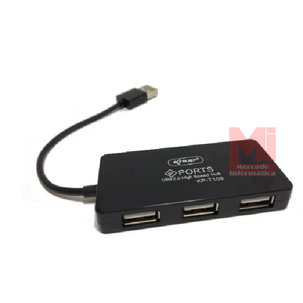 MINI HUB USB 2.0 4 PORTAS – KNUP KP-T109